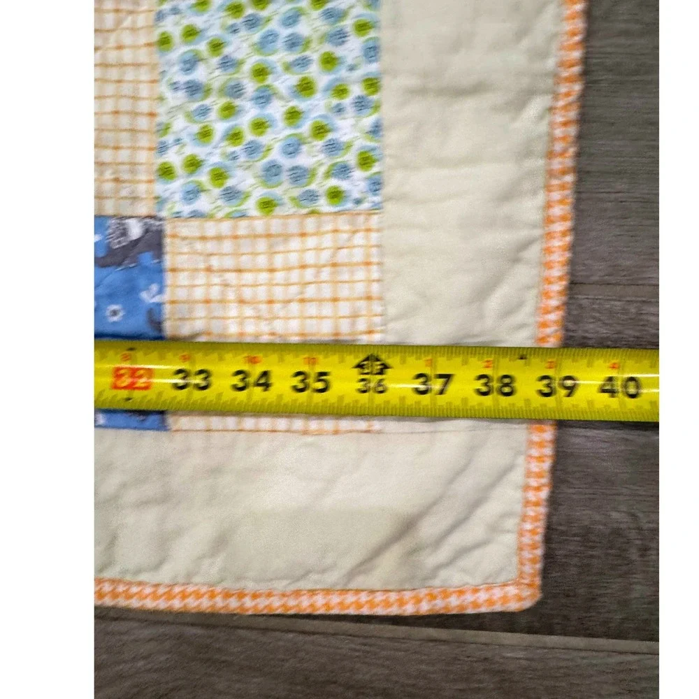 Handmade Baby Quilt Airplane Aviation Patchwork Minky Backing 40x39 Nursery